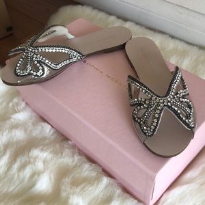 NWB Sophia Webster crystal butterfly sandals sz 36